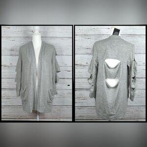 Chaser Cut Out Open Front Cardigan